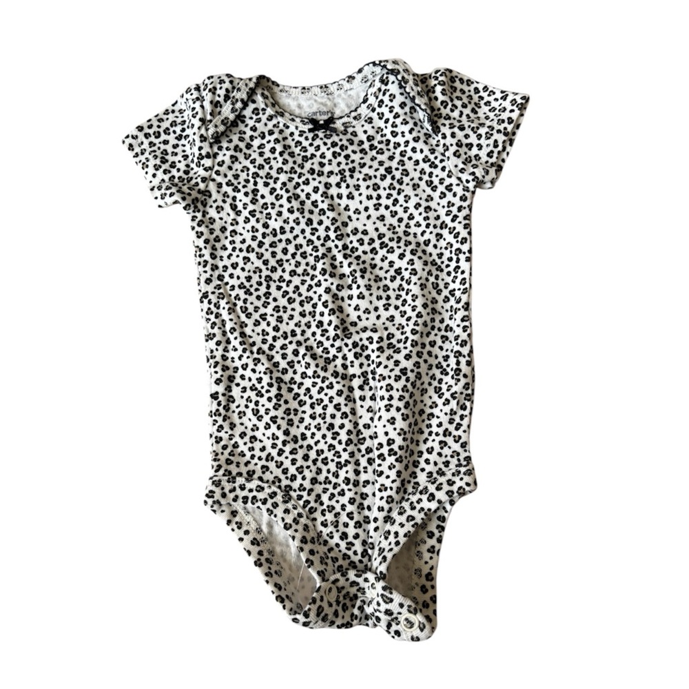 Carter's Black and White Dotted Bodysuit